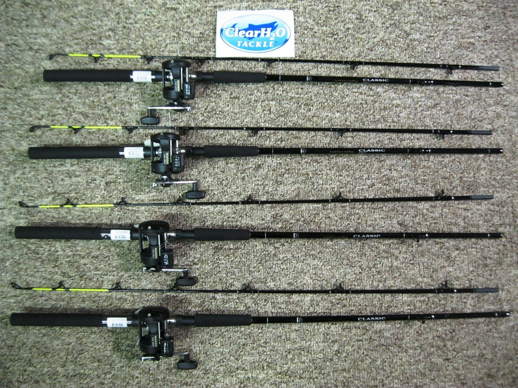 4PK OKUMA CLASSIC PRO 7' CT 2PC TROLLING COMBO W/ MAGDA MA-20D REELS