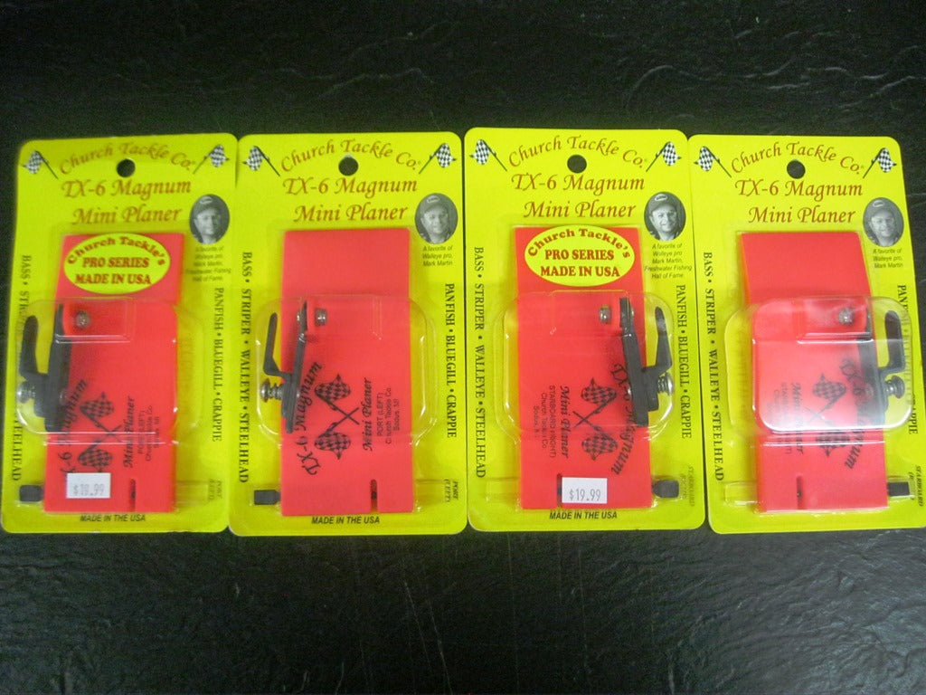4PK CHURCH TACKLE TX-6 MAGNUM MINI PLANER BOARD