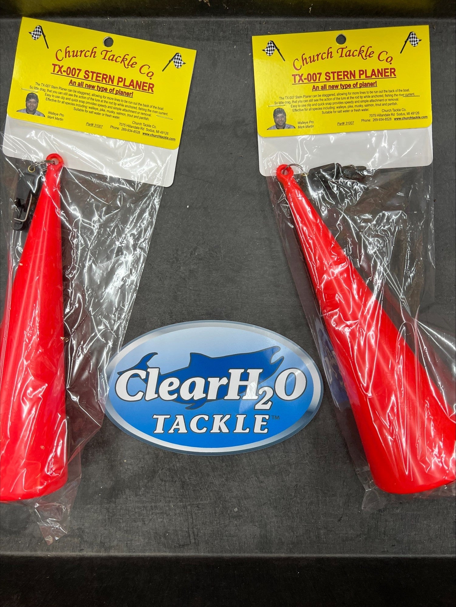 2PK CHURCH TACKLE TX-007 STERN PLANER MPN# 31007 WALLEYE SALMON STRIPER