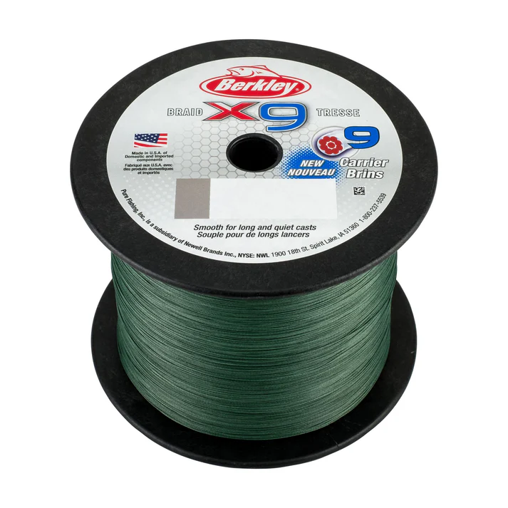 Berkley X9 20# 2188yds Lo-Vis Green Braid Line