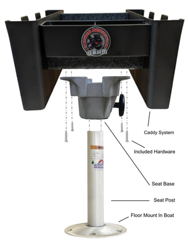 Fishing Addiction Board 2 Caddy for Seat Base